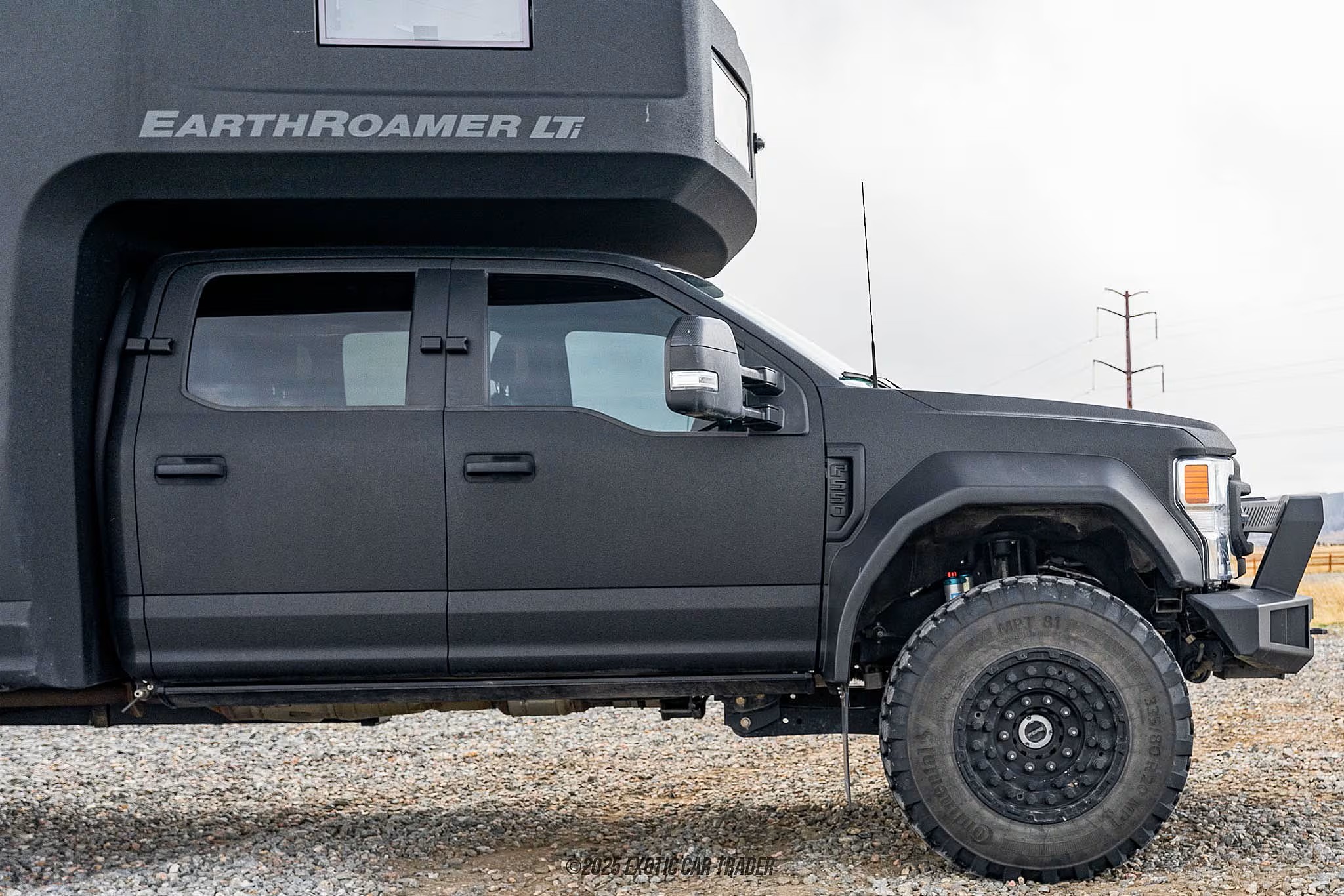 Cab detail showing tires and X-Guard