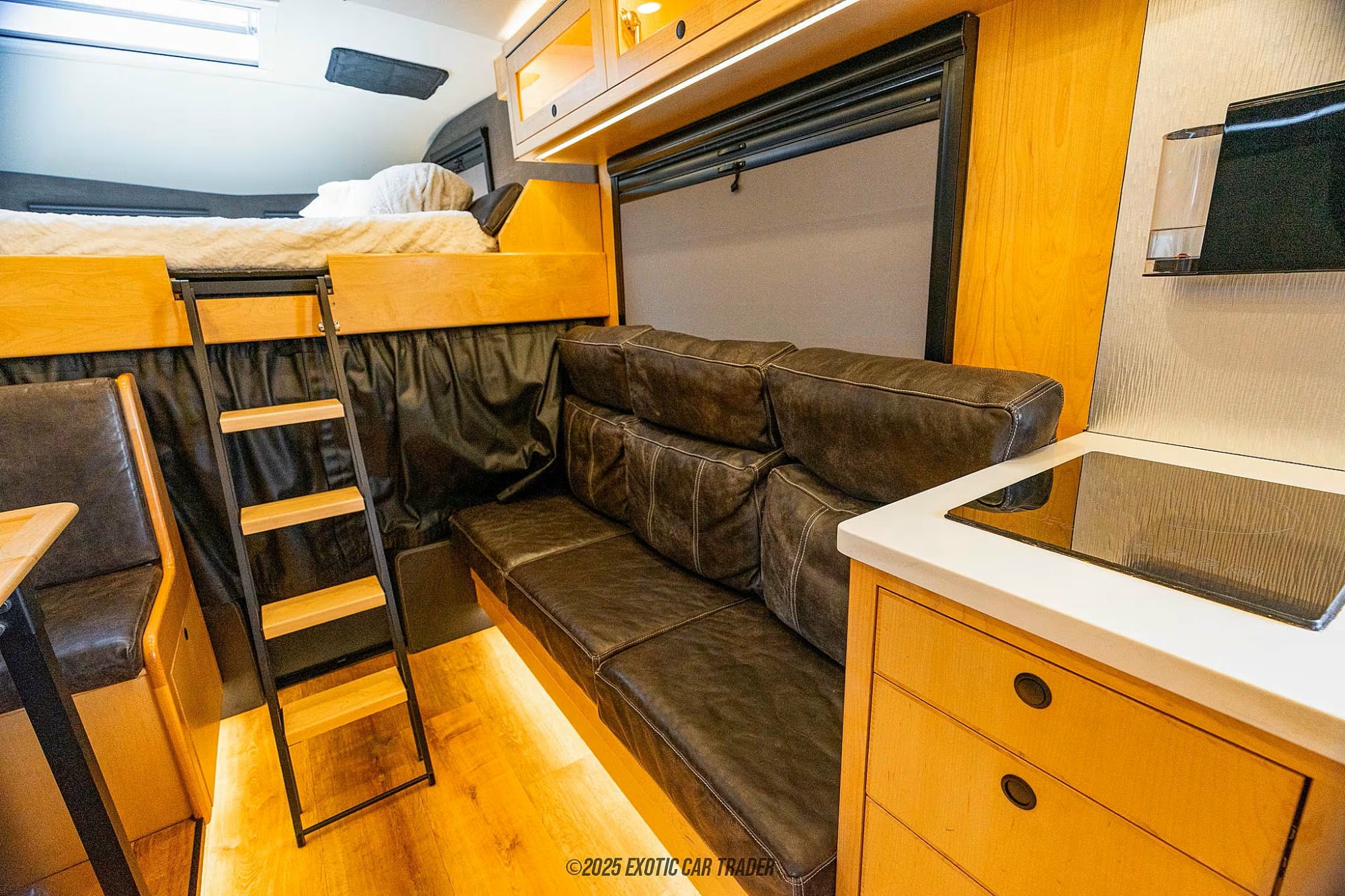 Lounge seating and entertainment area